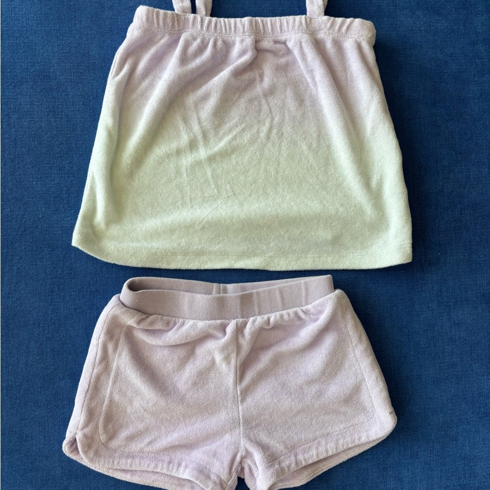 Pastel Purple Tank Top and Shorts Set